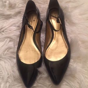 Kate Spade designer black patent shoes size 10